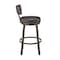Armen Living Dalza Swivel Counter Stool in Mocha Finish with Brown Faux Leather 840254333581 - alternate 9